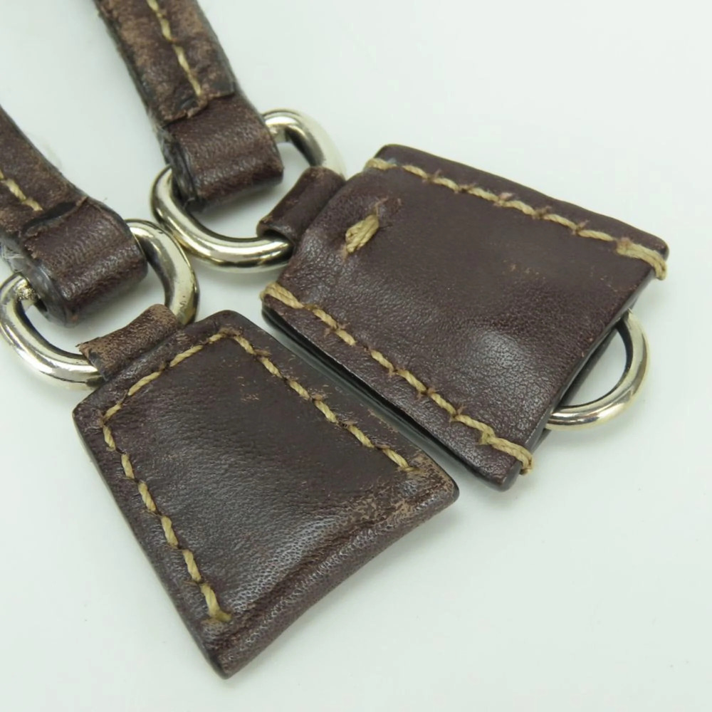 PRADA Brown Leather Shoulder Bag - Picture 15 of 16